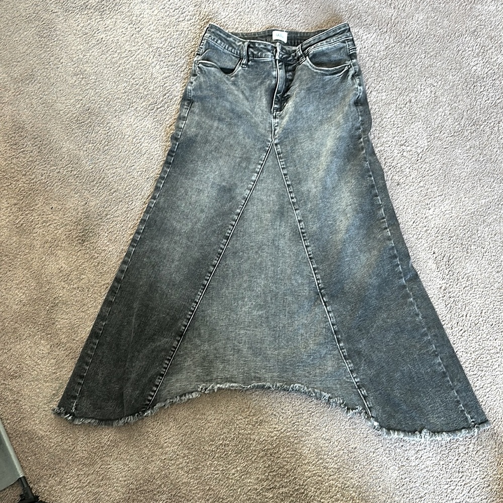 Maxi denim skirt